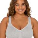 Fruit of the Loom Women's Fit for Me Collection: Plus-Size Wireless Bra - Soft Cotton Comfort & Support (46DD)