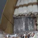 Ciaell 350PCS Rose Gold Plastic Plates - Clear Rose Gold Disposable Plates with Plastic Silverware include 100Plates, 150Silverware, 50Cups, 50Napkins for Wedding & Party & Valentine's Day