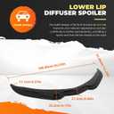 Front Lip Splitter Compatible with 2014-2019 Corvette C7 Stage 2 Bumper Chin Lower Lip Diffuser Spoiler Glossy Black 2PCS