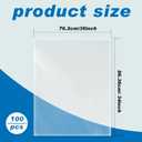 100 Pcs Autoclave Bags 30 x 34 Inches, 2 Mil Thick, Clear Polypropylene Large Autoclave Bags, High Temperature and High Pressure Resistant for Medical Instruments, Petri Dishes, Lab