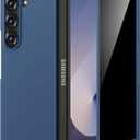 Maxdara for Samsung Z Fold 6 Case, with Privacy Tempered Glass Screen Protector & Support Wireless Charging Protective Phone Cover for Samsung Galaxy Z Fold 6 5G (Blue)