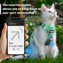 2 x Cat Harness and Leash for Walking, The Upgrade Can be Adjusted in Four Directions and Breathable Cat Harness for Anti Escape that can be Fitted and Positioned, Reflective Strips Harness, Green,XS