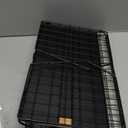 2 Set Magnetic Shelf for Refrigerator with Wood Lid, Fruit Potato & Onion Storage Bins, Pantry Organizers & Storage, Large Container Magnetic Spice Rack for Refrigerator, Kitchen Counter, Cabinet (Black)