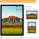 17x24 Picture Frame Black for Wall Mounting, Horizontal and Vertical Formats for Wall Hanging, Wood 17x24 Frame, Black, 1 Pack