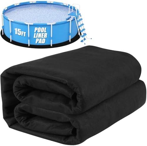 2025 Upgraded Thicker Pool Pads for Above Ground Pool, 15 FT Pool Pad - Extend Pool Liner Life, Pool Liner Pad - Pool Mats for Pool Bottom - Puncture Resistant, Under Pool Padding