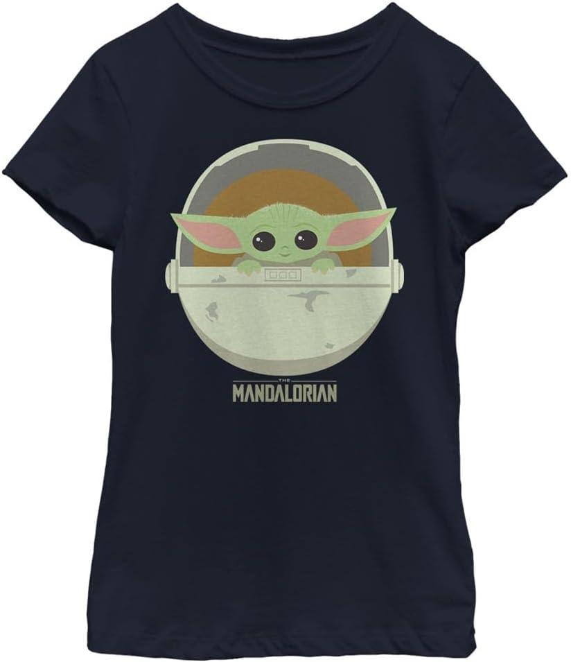 Star Wars Girls Star Wars: Mandalorian The Child Cute Bassinet Girls Short Sleeve Tee Shirt M