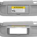 Left Driver Side Sun Visor Replacement Compatible with Honda Civic 2006 2007 2008 2009 2010 2011 Replaces# 83280-SNA-A01ZC Color Clear Gray