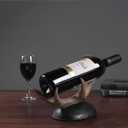 Antler Wine Bottle Rack, Rustic Resin Countertop Single Wine Bottle Holder, Practical Home Tabletop Decor Craft for Living Room, Dining Room, Cellar, and Bar