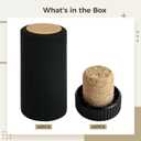 Heat Shrink Liquor Bottle Seals, 80 Pcs, 40 Wood T-Stoppers with 40 Black Shrink Wrap Capsule, Sealing Solution for Liquor Bottles, Ideal for Home Cellars and Cruises