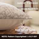 Amor Virisso Throw Pillow Covers 20x20 Floral Pillow Covers Block Print Farmhouse Neutral Pillow Covers Decorative Accent Throw Pillows for Couch Bed Living Room Sofa Pillows 1PC, Cream Oatmeal