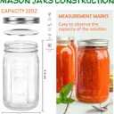 12-Pack Mason Jars 32 oz with Canning Supplies Starter Kit, Wide Mouth Pint Glass Jars with Lids, Jar Lifter Tongs,Funnel,6 in 1 Canner Tools Set for Canning, Pickling (32oz Jars with Tools)