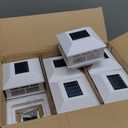 GreenLighting Modern Solar Post Cap Lights Fits 4x4 Wood, 5x5 PCV/Vinyl Outdoor Solar Powered Fence Light, Landscaping, Deck, Garden- Bright LED, Waterproof White 12 Pack