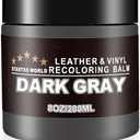 STARTSO WORLD Leather Recoloring Balm, Dark Gray Leather Repair Kit for Furniture, Leather Dye, Leather Color Restorer for Couches, Leather Couch Paint | Repair, Restore Old, Faded Leather