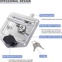 4 Pcs Stainless Steel Car Trailer Door Latch Rv Door Tool Box Lock with Gasket T-Handle Latch with Keys 304 Stainless Steel Highly Polished