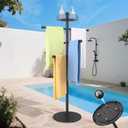 Weighted Pool Towel Rack Outdoor, Stainless Steel Main Pole, Removable Pool Towel Holder, Towel Tree for Beach, Pool Outside.