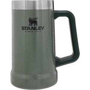 Stanley Stay-Chill Beer Stein 24 oz | Heavy Duty Big Grip Handle | Beer Tumbler Drink Cup, Holds 2 Cans | Insulated Stainless Steel Party Mug | BPA-Free (Hammertone Green)