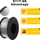 Flux Core Wire, Mig welding Gasless, Mild Steel E71TGS.030-Diameter, 4-Pound Spool (0.030" 2LB*2)