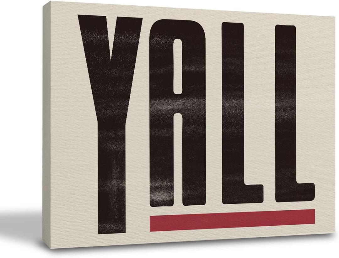 Qvapt Western Yall Wall Art,Western Wall Decor,Western Yall Framed Canvas Prints Wall Art,Western Wall Art For Bedroom Home Living Room(11x14inch)