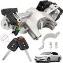 RAMATA Ignition Lock Cylinder Switch Compatible with 2013 2014 2015 2016 2017 Honda Accord 2.0L 2.4L 3.5L, Replace # 39730-T2A-A0, (with 2 Unprogrammed Chipped Remote Keys)