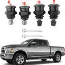 4PCS 0313BJPACK Heavy Duty Upper and Lower Ball Joint Kit for Dodge 2003-2010 Ram 2500 3500 4x4 4WD, for Ram 2011-2013 2500 3500 4x4 4WD, for 5.9L 6.7L Cummins Diesel Replace# KR7467 KR0316