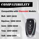 MechanMagic Key Fob Replacement Fits for Chevrolet Equinox 2018-2024 Bolt 2017-2022 Trax 2017-2020 Sonic 2018-2020 Volt 2016-2019 Keyless Entry Remote Control HYQ4AA HYQ4AS 13585722 315 MHz