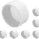 uxcell 7 Pcs PVC Pipe End Cap Fitting 2 Inch Plug Adapter Socket Fittings for Furniture Grade DIY PVC Connection Garden Shelf, White