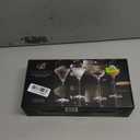 B Brilliant Degustation Tall Stemmed Cordial Glasses 2.5 Ounces, Set of 4 Assorted Shapes, Clear, 4 Piece Assortment