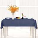 Sancua 100% Waterproof Rectangle PVC Tablecloth - 52 x 70 Inch - Oil Proof Spill Proof Vinyl Table Cloth, Wipe Clean Table Cover for Dining Tables, Buffet Parties and Camping, Greyish Blue