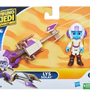 Star Wars Young Jedi Adventures, Lys Solay Action Figure & Speeder Bike, Action Figures & Vehicles on 10 cm Scale