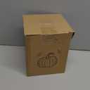 BigOtters 7 Inch Pumpkin Decor, Large Fake Pumpkin with Sunflower Maple Leaves, Fall Table Decor Halloween Thanksgiving Table Centerpiece & Farmhouse Decorations