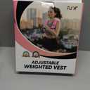 FUFF Weighted Vest Woman, 5/10/12/15/20/25/30 LB Womens Weight Vest for Walking, Strength Training Weight Vests for Female Men, Reflective Stripe Body Vest for Workout Running Jogging Fitness (Pink)
