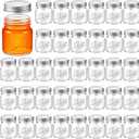 Tessco 36 Pcs Mini Mason Jar Shot Glasses with Lids 2 Oz Dishwasher Safe Mason Shooter Glass for Wedding Party Favors Home Bar Drinks Favors Desserts (Clear)