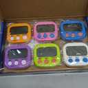 6 Pack Multi-Function Electronic Timer - Magnetic Digital Timers Big LCD Display The Loud/Silent Switch Countdown Timer Extensively Use in Break Time, Cooking,Gym, Meeting, Classroom