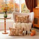 a moment Throw Pillow Covers 20x12 Inch Set of 2, Soft Textured Decorative Tie-Dye Style Cushion Covers, Modern Boho Farmhouse Home Decor Pillow Cases for Couch, Bed, Living Room,Burnt Orange