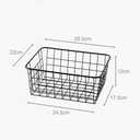 Sturdy Small Wire Storage Basket with Kitchen Food Pantry Papers Home Office Desk Shelf Bathroom Laundry Room Shelf Bedroom Bed Room