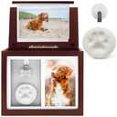 Chasing Tails Pet Urns for Dogs Ashes Keepsake - Memorial Dog Urns for Ashes Personalized, Cat Urns for Ashes, pet urns for Dogs Ashes Small - Includes Pet Paw Print Kit, Picture Frame and Photo Book (Brown)