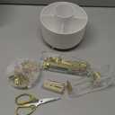 Desk Organizers and Accessories Set with 360-Degree Rotating Pen Holder, Acrylic Stapler, Tape Holder, Staple Remover, Binder/Paper Clips Kit, Scissor and 1 Box of Staples