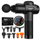 TOLOCO Massage Gun, Deep Tissue Back Massage for Athletes for Pain Relief, Percussion Massager with 10 Massages Heads & Silent Brushless Motor, Gifts for Fathers Day, Black