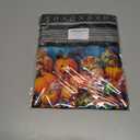 Pumpkin Candy Trick or Treat Adjustable Strap Crossbody Bag Jack-O-Lantern Bat with Assorted Sweets Print Messenger Bag for Candy Lover Halloween Night Birthday Party Gift for Friend