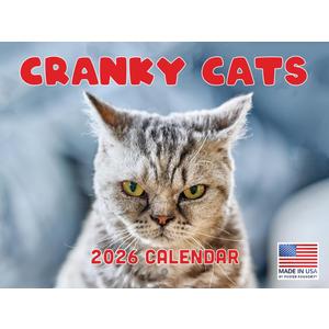 Cranky Cats Calendar 2026 Bad Cat Monthly Wall Calender 12 Month | American Made In The USA