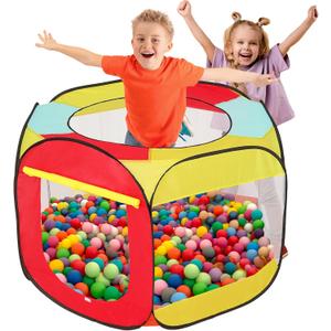 LimitlessFunN Hexagon Pop Up Kids Ball Pit, Foldable Play Ball Pool with Storage Bag | Balls Not Included |, Children Indoor Playpen for Baby, Toddlers, Boys & Girls, 53" D x 53" W x 31" H
