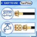 Upgraded RV Water Blow Out Winterizing Kit Sprinkler Winterization Hose with Oil Filled Pressure Gauge Compressor Winterize Adapter Plug, for Camper, Boat, Travel Trailer, Motorhome, Faucet