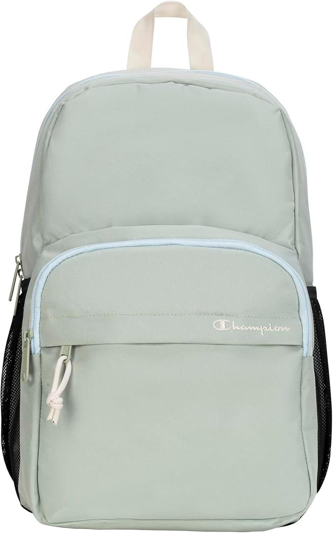 Champion Luna Laptop Backpack with Padded Adjustable Straps, Water Bottle Pocket for Work, Travel, Daily Use, Clever Sage, One Size