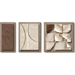 YFZNWHX 3 Pieces Sandstone Modern Wall Decor, Abstract Geometric Simple Line Wall Art Home Decor For Bedroom Bathroom Living Room, Ready To Hang (Color : A, Size : 30X60CM+40X60CM+60X60CM) (23.6L" x 11.8W") YFZNWHX 3 Pieces Sandstone Modern Wall Decor, Abstract Geometric Simple Line Wall Art Home Decor For Bedroom Bathroom Living Room, Ready To Hang (Color : A, Size : 30X60CM+40X60CM+60X60CM) (23.6L" x 11.8W")