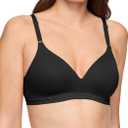 Warner's Women's Blissful Benefits Super Soft Wireless Lightly Lined Comfort Bra Rm1691w, Black, 34B