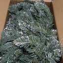 9FT Prelit Christmas Garland Decorations 50 White Light, Snow Xmas Garland with Lights, Pulg in, for Outdoor Indoor, Home Decoration Mantle Stairs Railing Fireplace Outdoor Indoor Door