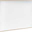 MAONAME White Decorative Tray for Coffee Table, Modern Serving Tray with Handles, Plastic Rectangular Tea Tray for Ottoman, Bathroom Decor, 15.8 X 10.2 x1.4