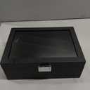 Bracelet Holder Organizer Box, Jewelry Storage Case with 2 Rods, Bangle Watch Display Tray for Women Girls (Black)