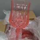 Ciaell 24PCS Pink Plastic Wine Glasses  7 Oz Plastic Goblets for Party  Pink Vintage Drinking Glasses  Disposable Water Goblets Set for Wedding, Bar, Wine, Cocktail, Whiskey & Valentine's Day