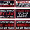 Service Dog in Training Working No Touch PTSD Do Not Distract Vest/Harnesses Morale Tactical Patch Embroidered Badge Fastener Hook & Loop Emblem, 6 Pcs